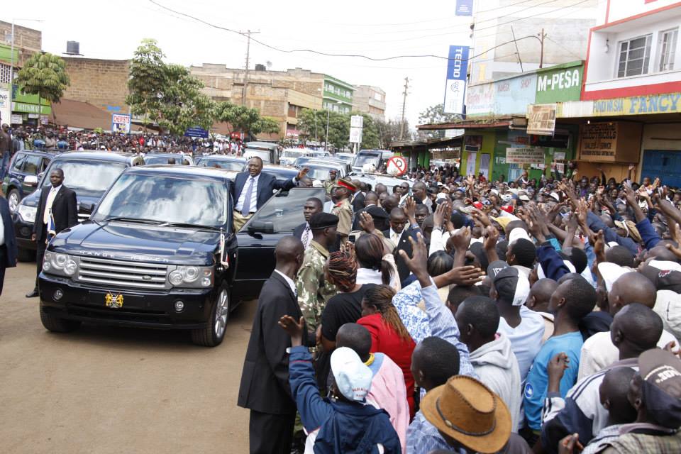 President while in Nyeri 