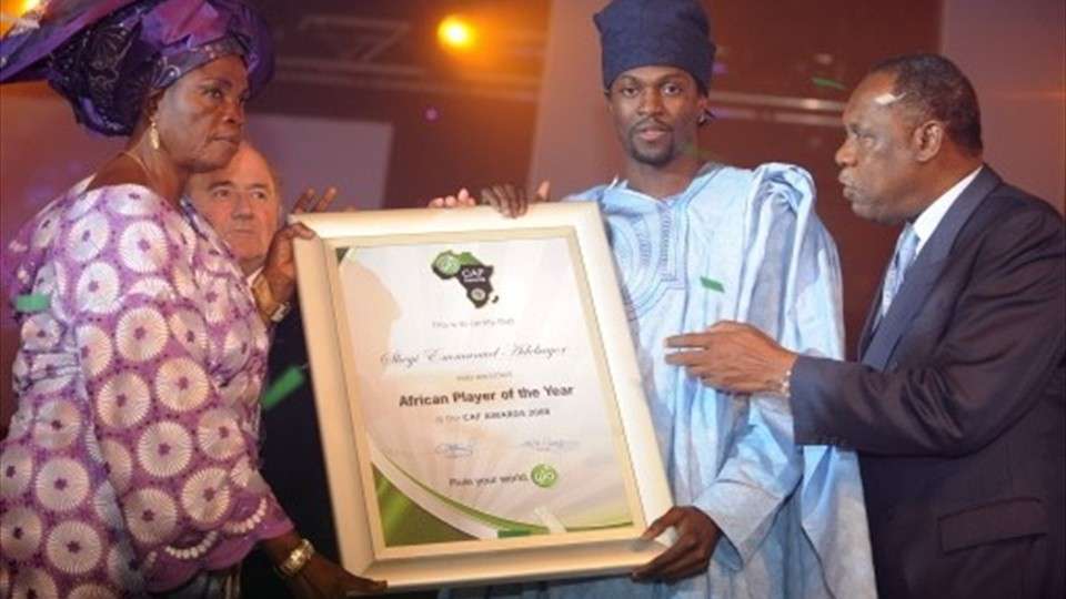 Adebayor and mum receive CAF best player award