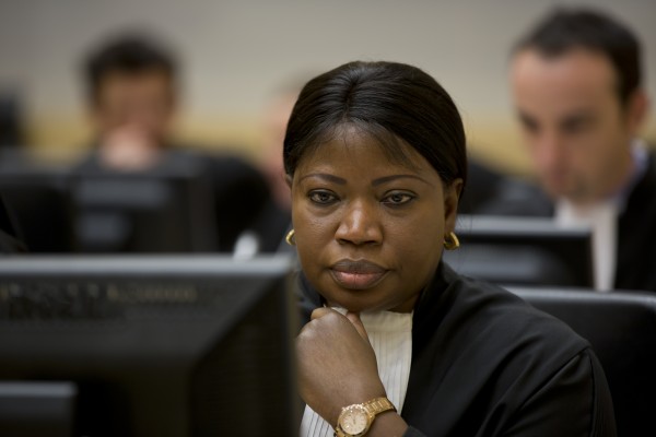 Fatou Bensouda in an International Criminal Court courtroom in The Hague ICC CPI 600x400