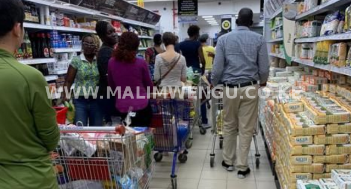 Customers at a supermarket