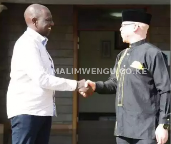 Nominated Senator Hon Isaac Mwaura with DP William Ruto in a past event
