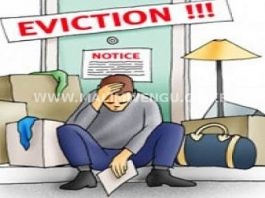 image showing a tenant thrown out of a house