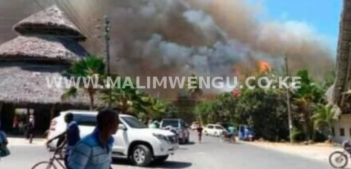 Oasis Hotel engulfed in flames