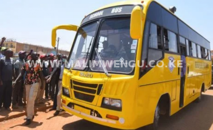 DP Ruto drives the Kianijai girls school bus