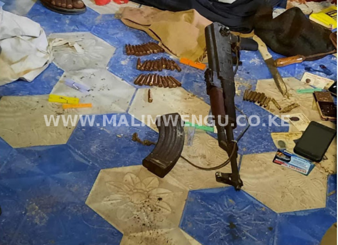 Recovered bullets and riffles